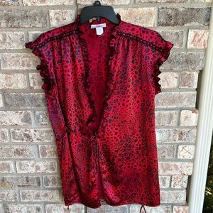 🍒💣 Retro inspired cheetah pinup inspired robe